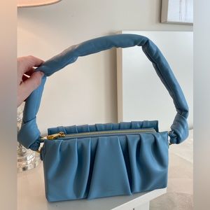 *Beautiful blue vegan leather bag” New with tags!